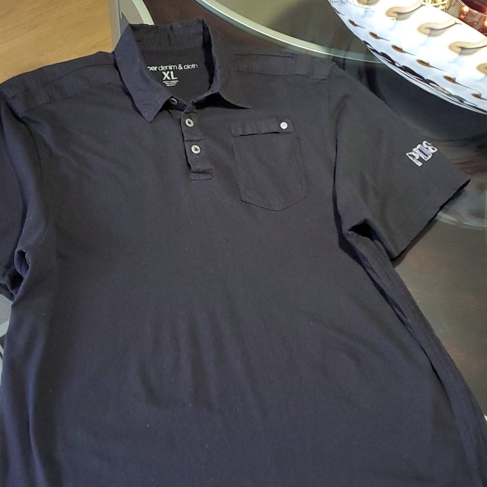 Paper Denim & Cloth Black polo